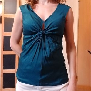 Chaiken Profile Jessica Stretch Silk Twist Top Azure Blue 6